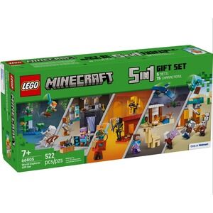 LEGO 66805 Minecraft World Explorer Gift Set - 5 Lego Sets in 1 Box - 522 pcs